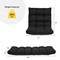 Foldable Floor Sofa Chair 14 Position Adjustable Recliner Cotton Linen